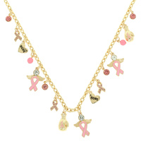 BREAST CANCER AWARENESS RIBBON NECKLACE
